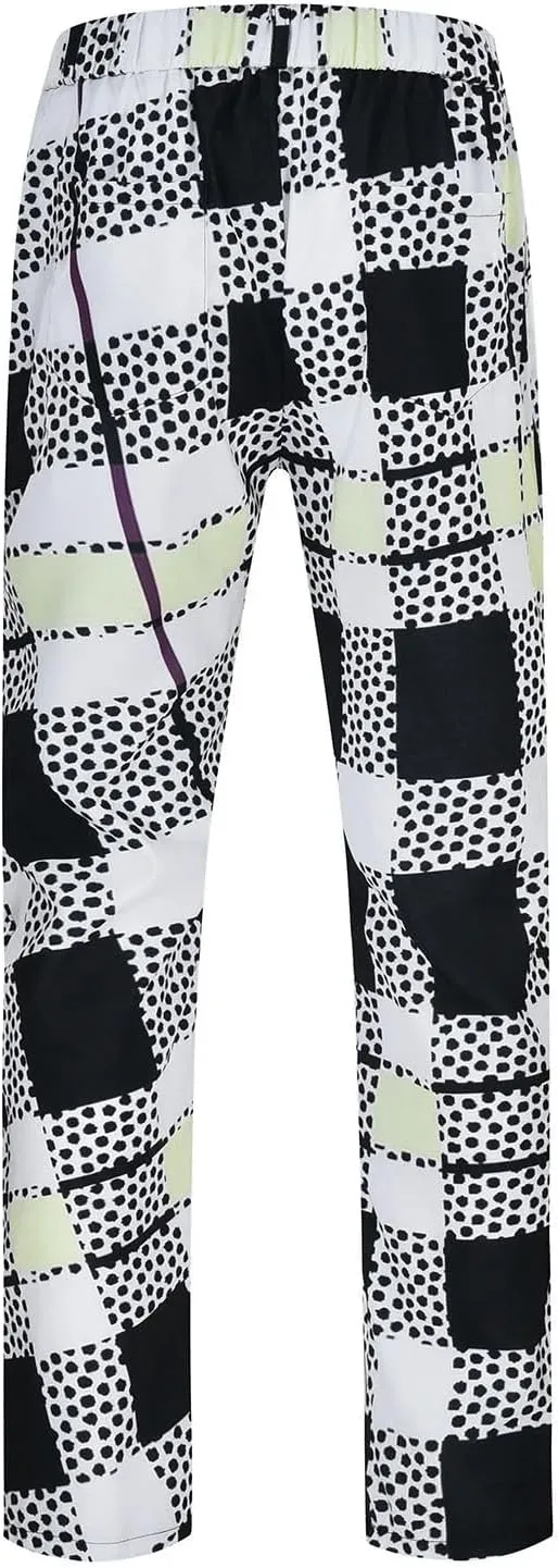 Plaid Dress Pants for Mens Slim Fit Dress Pants Business Casual Fashion Flat Front Skinny Golf Chinos Trousers