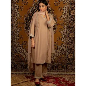 Priya Chaudhary Light Brown Organza Dupatta