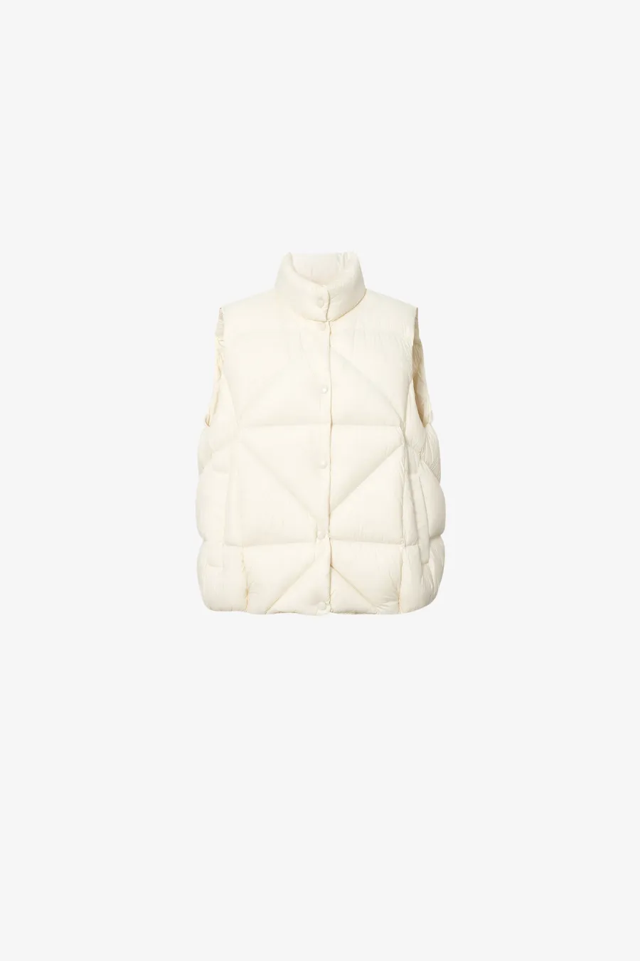 Quilted Puffer Vest Off White