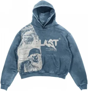 Retro Y2K Hoodie Gothic Casual Alphabet Blast Print Pattern Skull Fashion Hoodie Women Harajuku Clothing