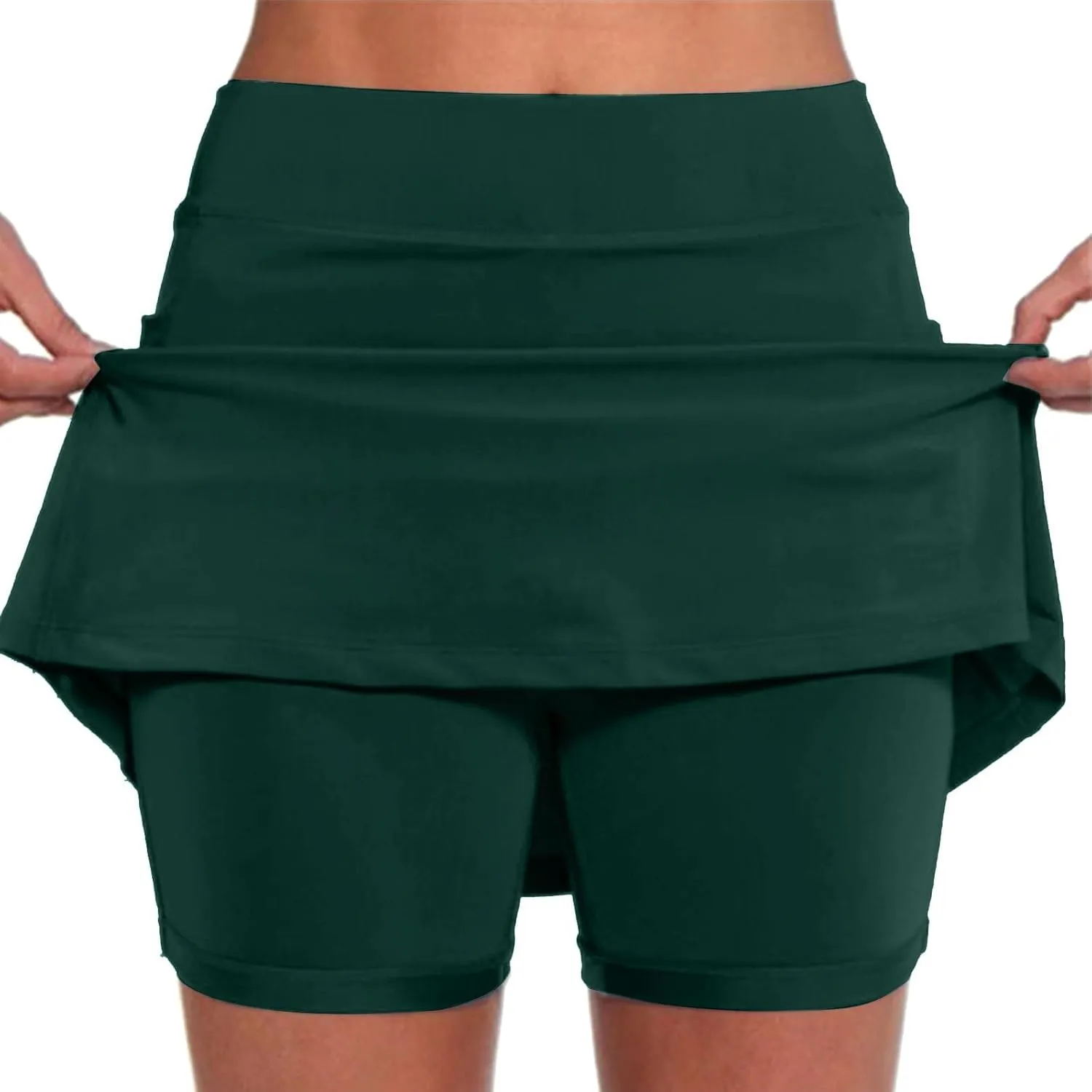 Skorts for Women with Pockets 2025 Tummy Control Tennis Golf Skorts Plus Size Culottes High Waist Athletic Skirts