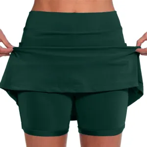 Skorts for Women with Pockets 2025 Tummy Control Tennis Golf Skorts Plus Size Culottes High Waist Athletic Skirts