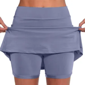 Skorts for Women with Pockets 2025 Tummy Control Tennis Golf Skorts Plus Size Culottes High Waist Athletic Skirts