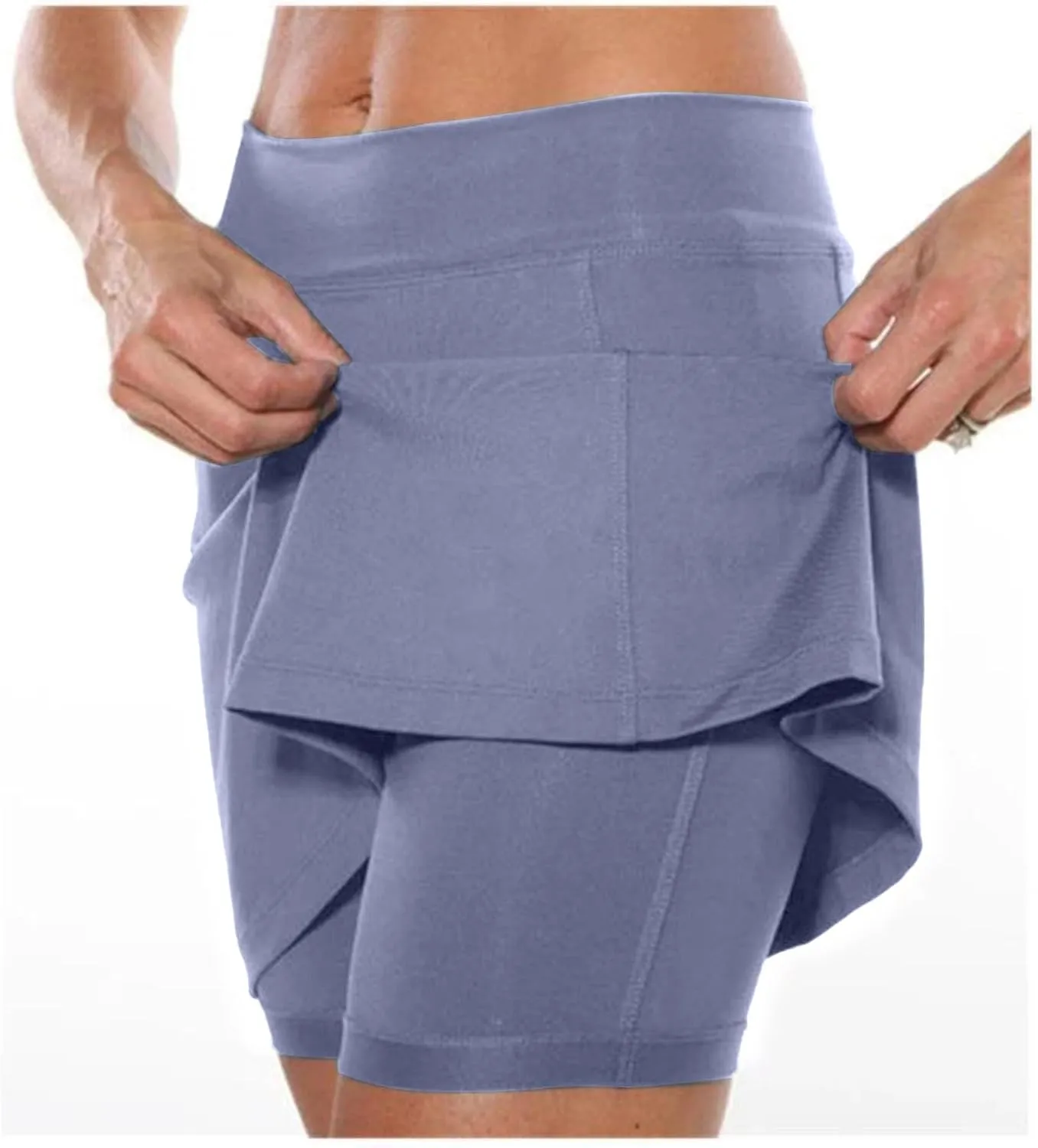 Skorts for Women with Pockets 2025 Tummy Control Tennis Golf Skorts Plus Size Culottes High Waist Athletic Skirts