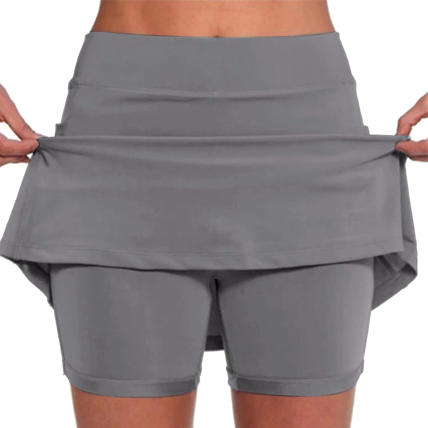 Skorts for Women with Pockets High Waist Tummy Control Yoga Shorts Dressy Casual Athletic Tennis Culottes Skirts