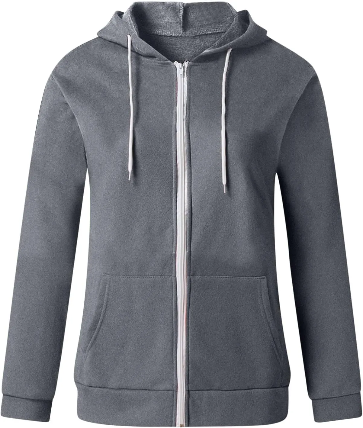 SMIDOW Womens Oversized Zip Up Hoodies Sweatshirt Fall y2k Clothes Teen Girls Casual Lightweight Drawstring Hoodie Jacket
