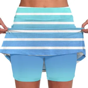 Solid Color Athletic Shorts Mid Waist Culottes Short Skirts Skinny Pants Tennis Golf Workout Sports High Waisted