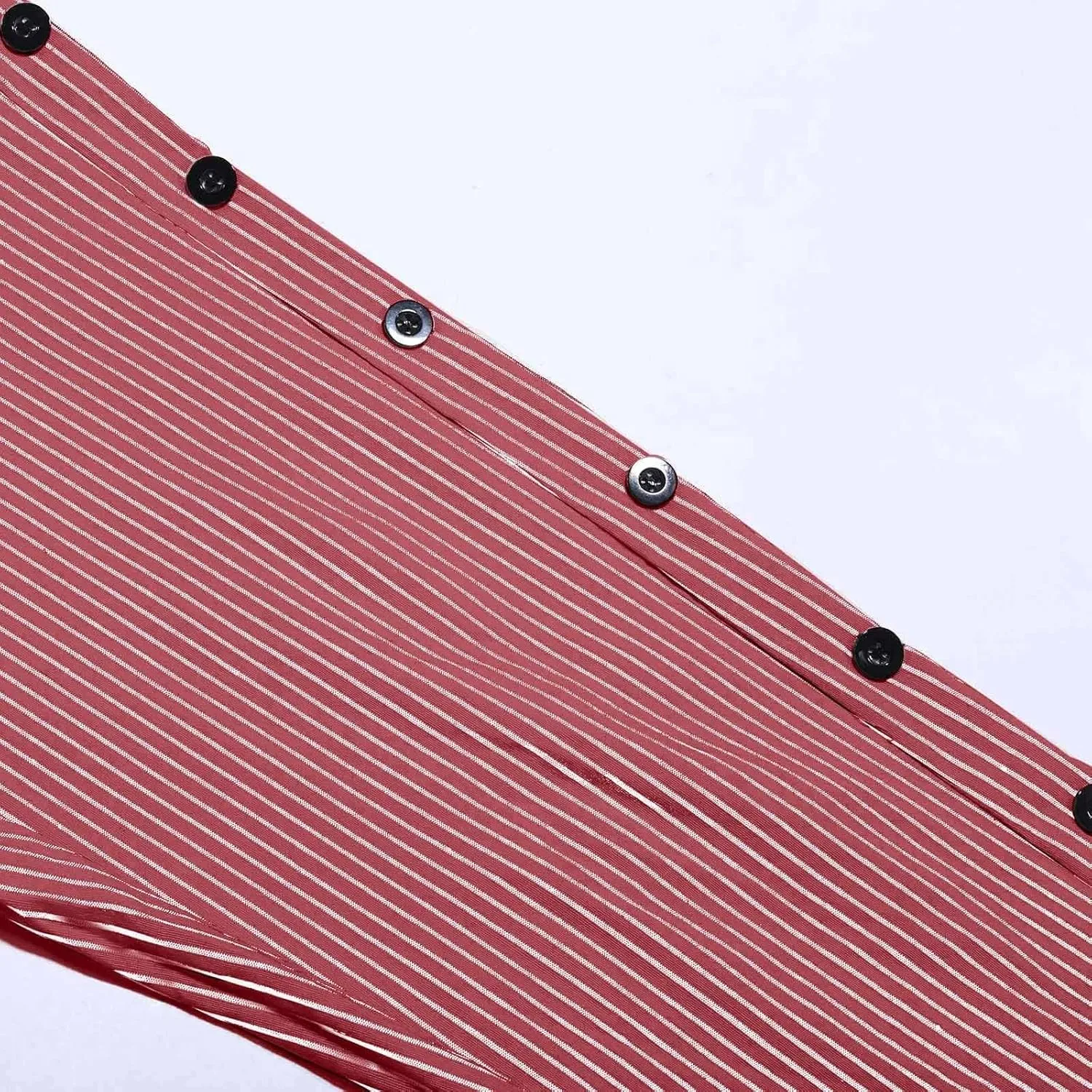 Striped Linen Pants Women 2025 Summer Casual Elastic Waist Pants Wide Leg Drawstring Trousers with Pockets