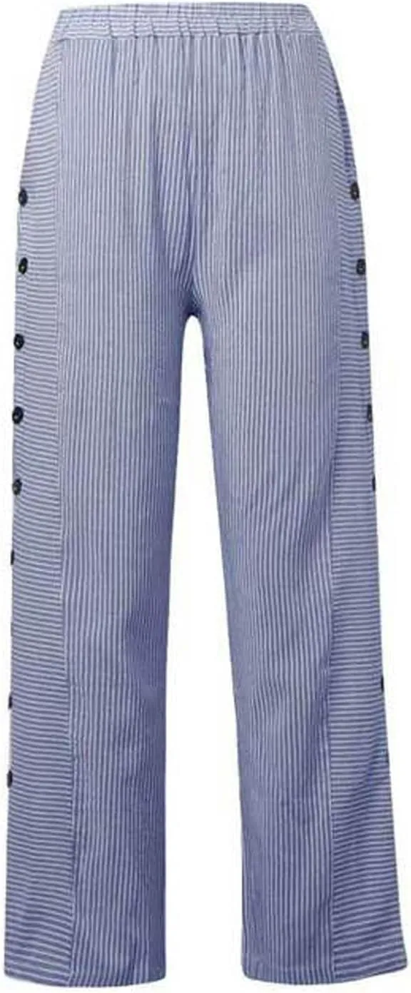 Striped Linen Pants Women Palazzo Capris Lightweight Spring Summer Flowy Pant 2025 Ladies Pinstripe Beach Pants