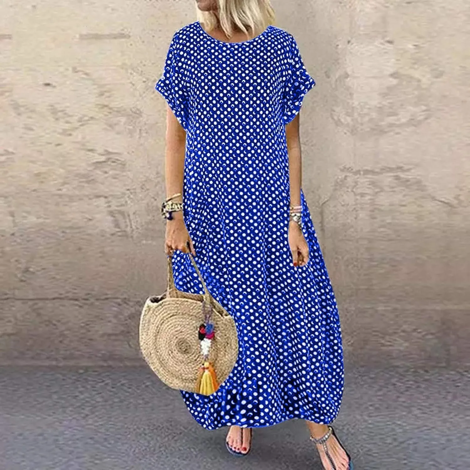 Summer Dresses for Women 2024 Long Print Pocket Women Sleeveless Women's Dress Women's Casual Dresses Shirt Dress