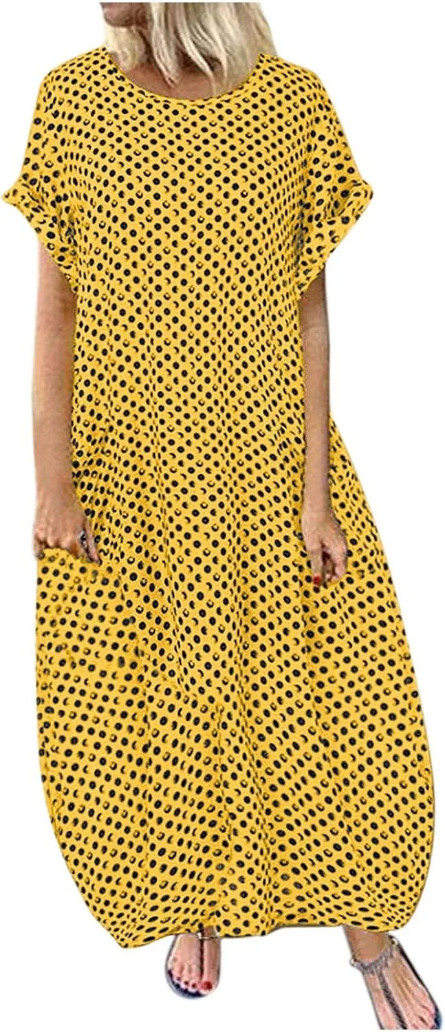Summer Dresses for Women 2024 Long Print Pocket Women Sleeveless Women's Dress Women's Casual Dresses Shirt Dress