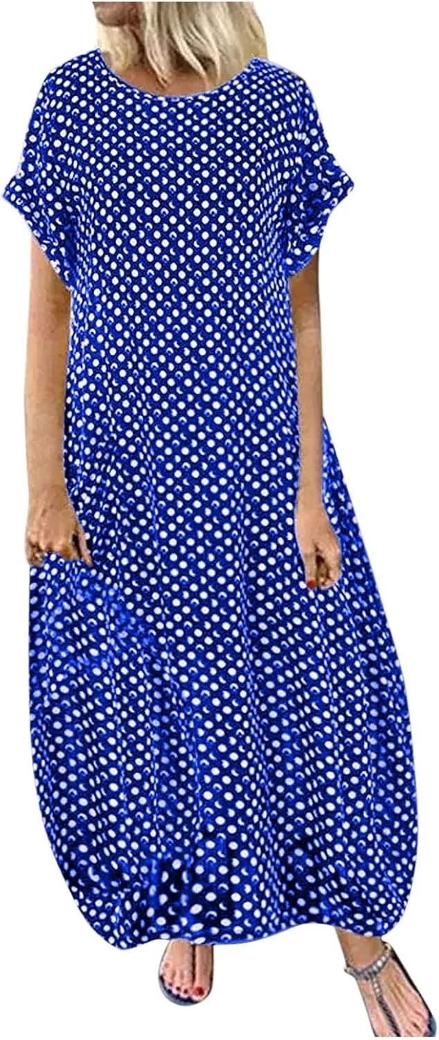 Summer Dresses for Women 2024 Long Print Pocket Women Sleeveless Women's Dress Women's Casual Dresses Shirt Dress