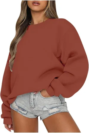 Sweatshirt for Women Crewneck Oversized Long Sleeve Pullover Loose Fit Casual Outfits Fall Sweatshirs 2024
