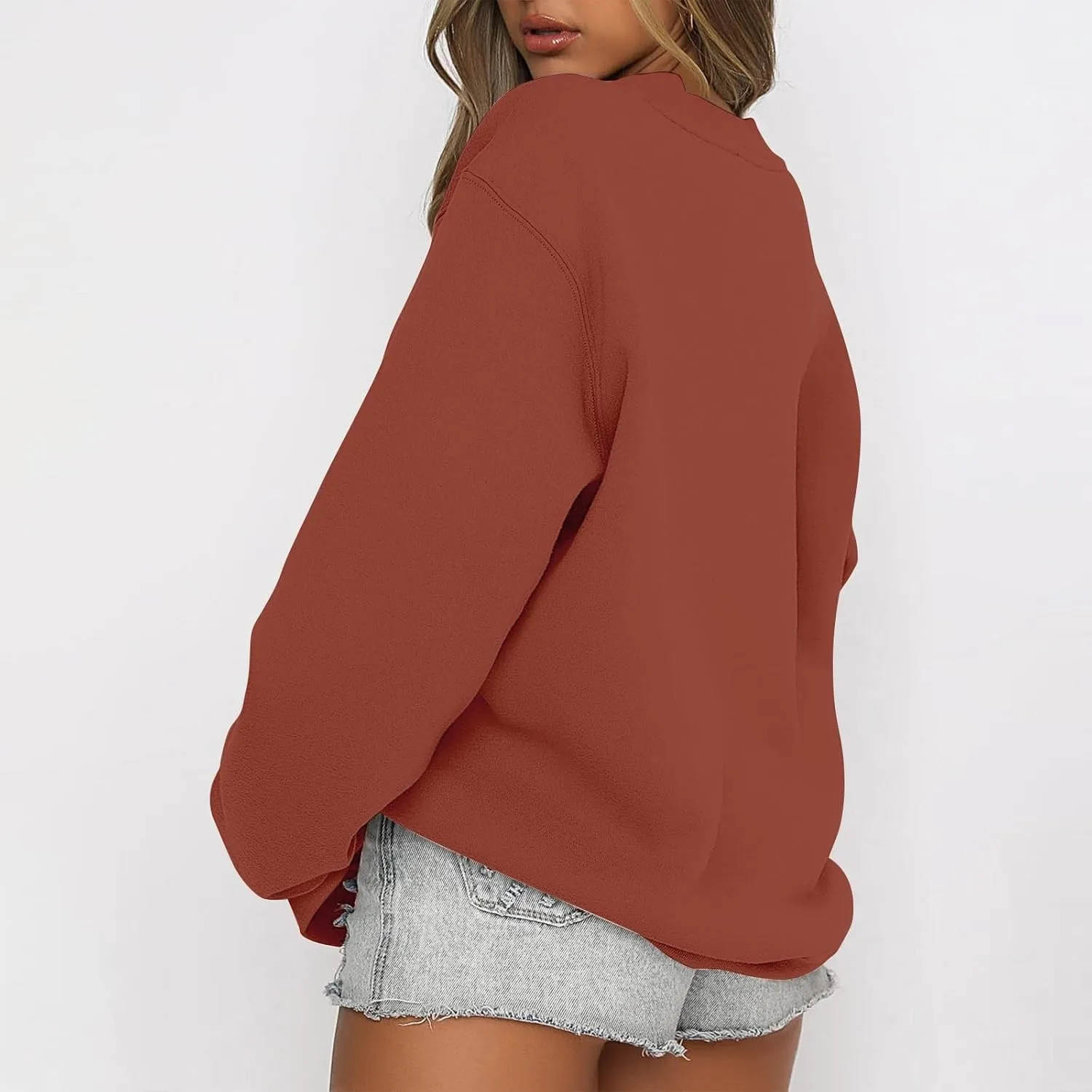 Sweatshirt for Women Crewneck Oversized Long Sleeve Pullover Loose Fit Casual Outfits Fall Sweatshirs 2024