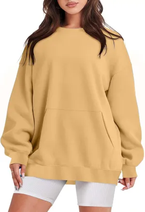 Sweatshirt For Womens Fashion 2023 Oversized Long Sleeve Crewneck Hoodie Sweatshirts Pullover Tops Fall Outfits