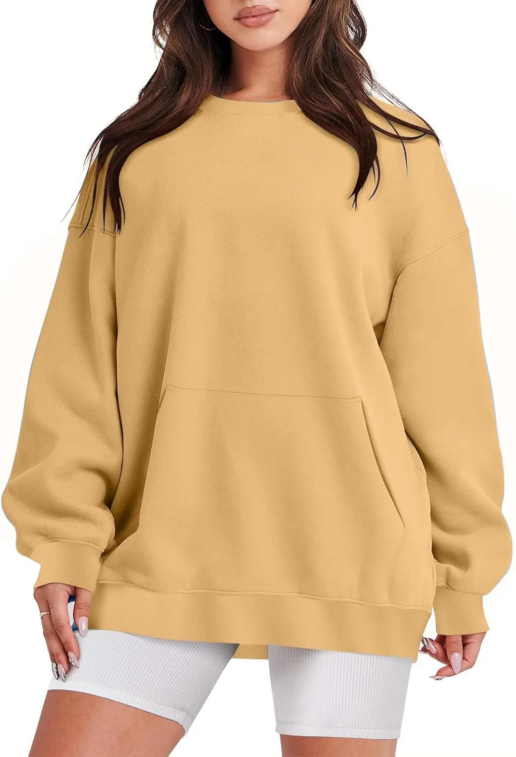 Sweatshirt For Womens Fashion 2023 Oversized Long Sleeve Crewneck Hoodie Sweatshirts Pullover Tops Fall Outfits