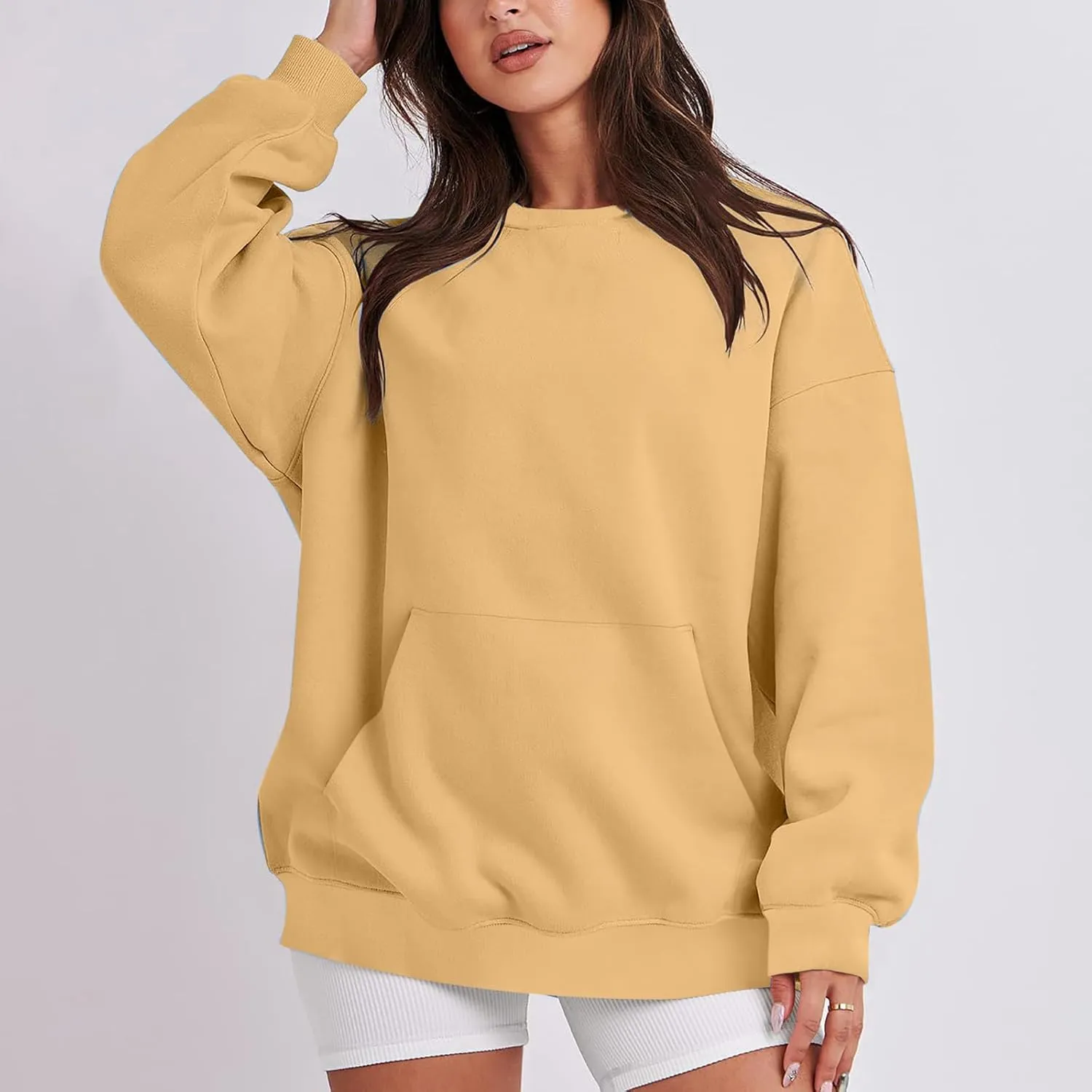 Sweatshirt For Womens Fashion 2023 Oversized Long Sleeve Crewneck Hoodie Sweatshirts Pullover Tops Fall Outfits