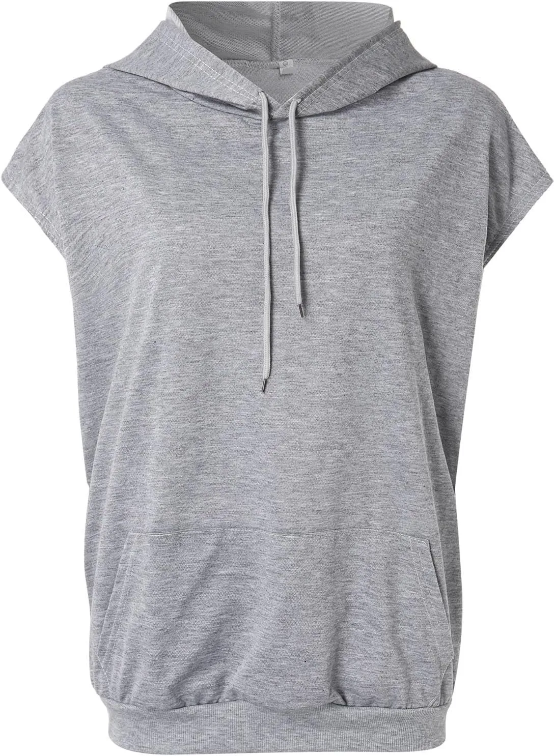 T Shirt Womens Casual Short Sleeve Hoodies Drawstring Hooded Sweatshirt Hip Hop Pullover Tops with Pocket