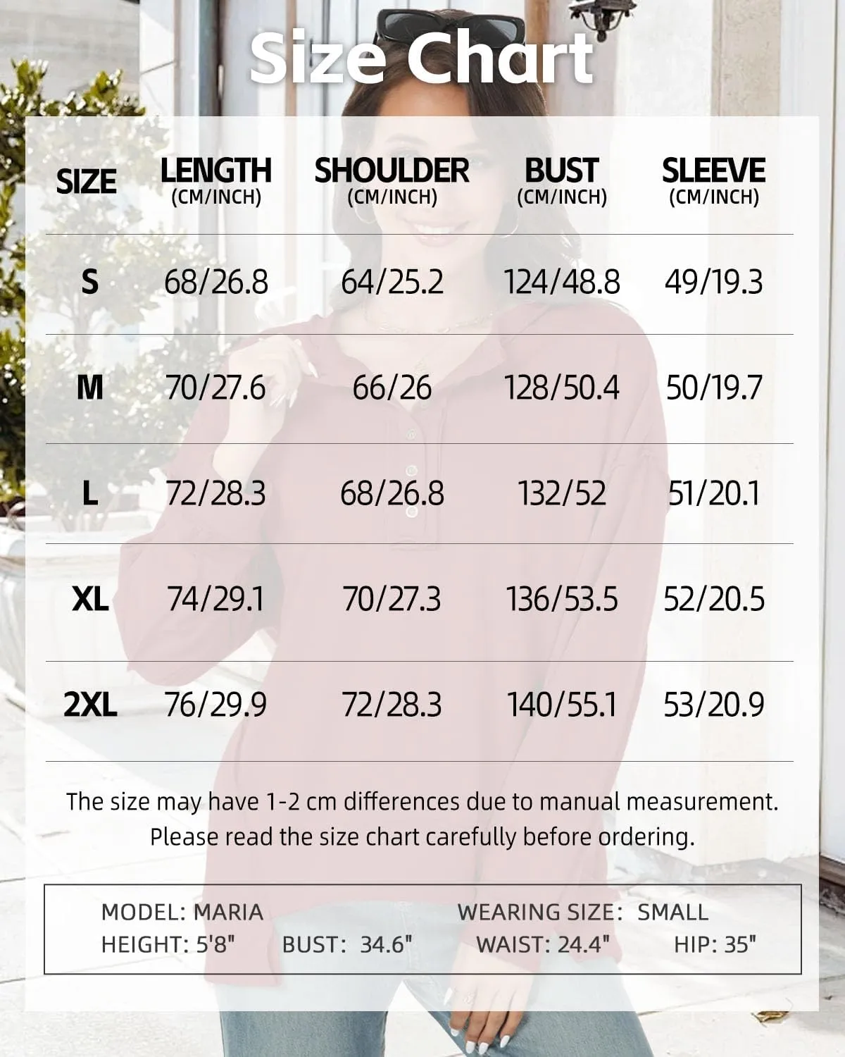 Tanou Women's 2024 Oversized Sweatshirts Long Sleeve Button Up Hoodies Henley V Neck Casual Pullover Hooded Tunic