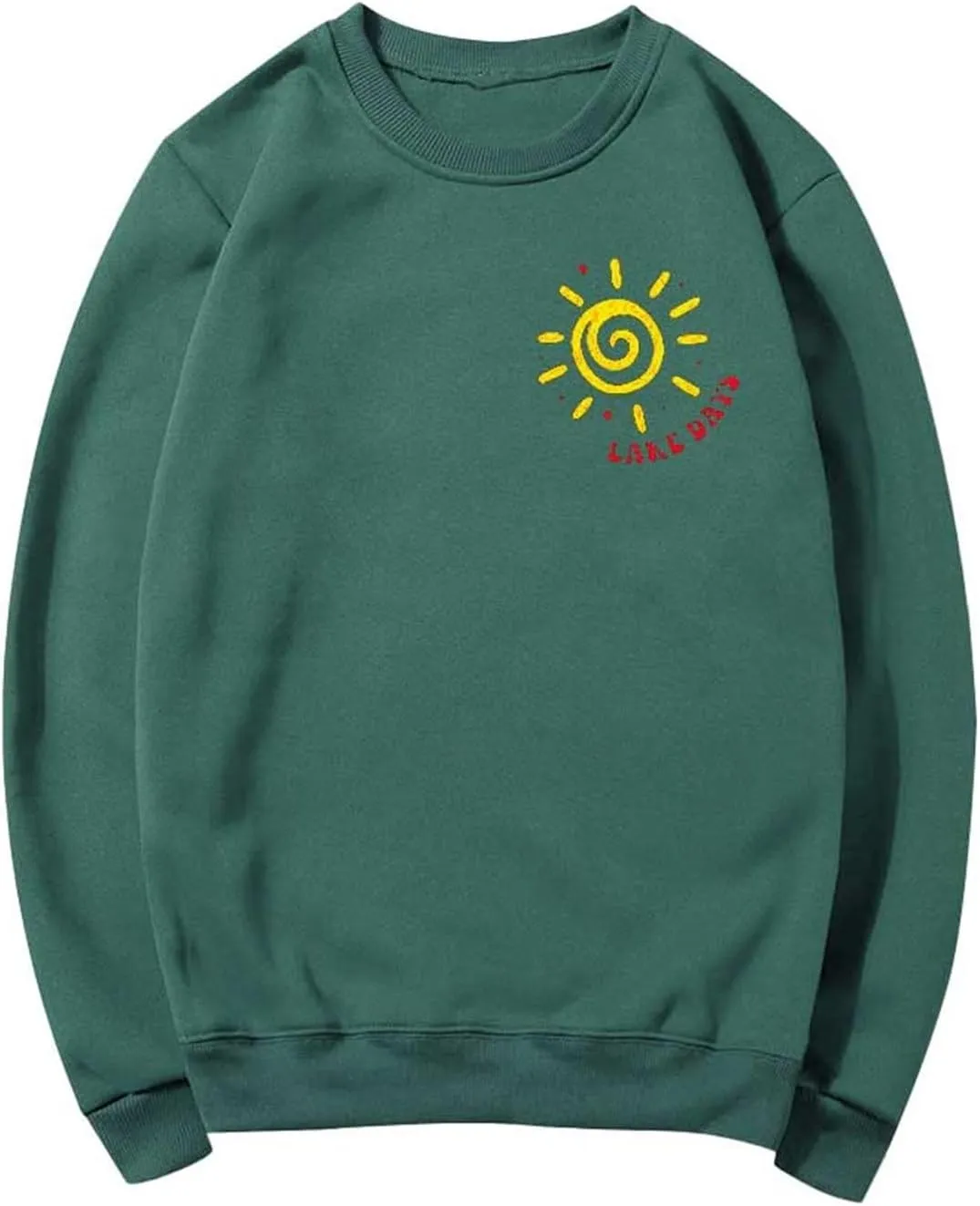 Teen Girls Preppy Sweatshirts Fashion Solid Cute Graphic Long Sleeve Crewneck Pullovers Fall Hoodless Loose Hoodie