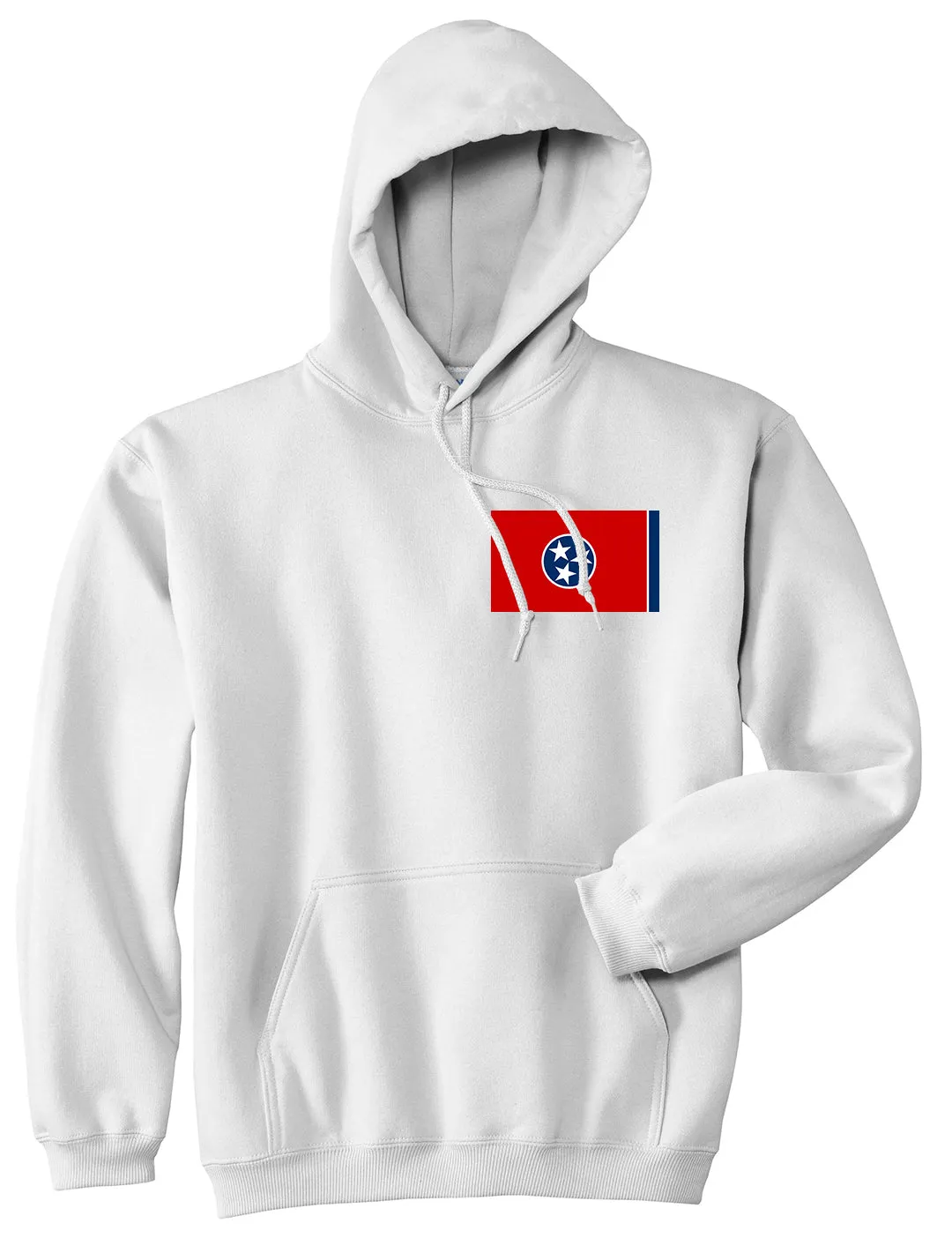 Tennessee State Flag TN Chest Mens Pullover Hoodie