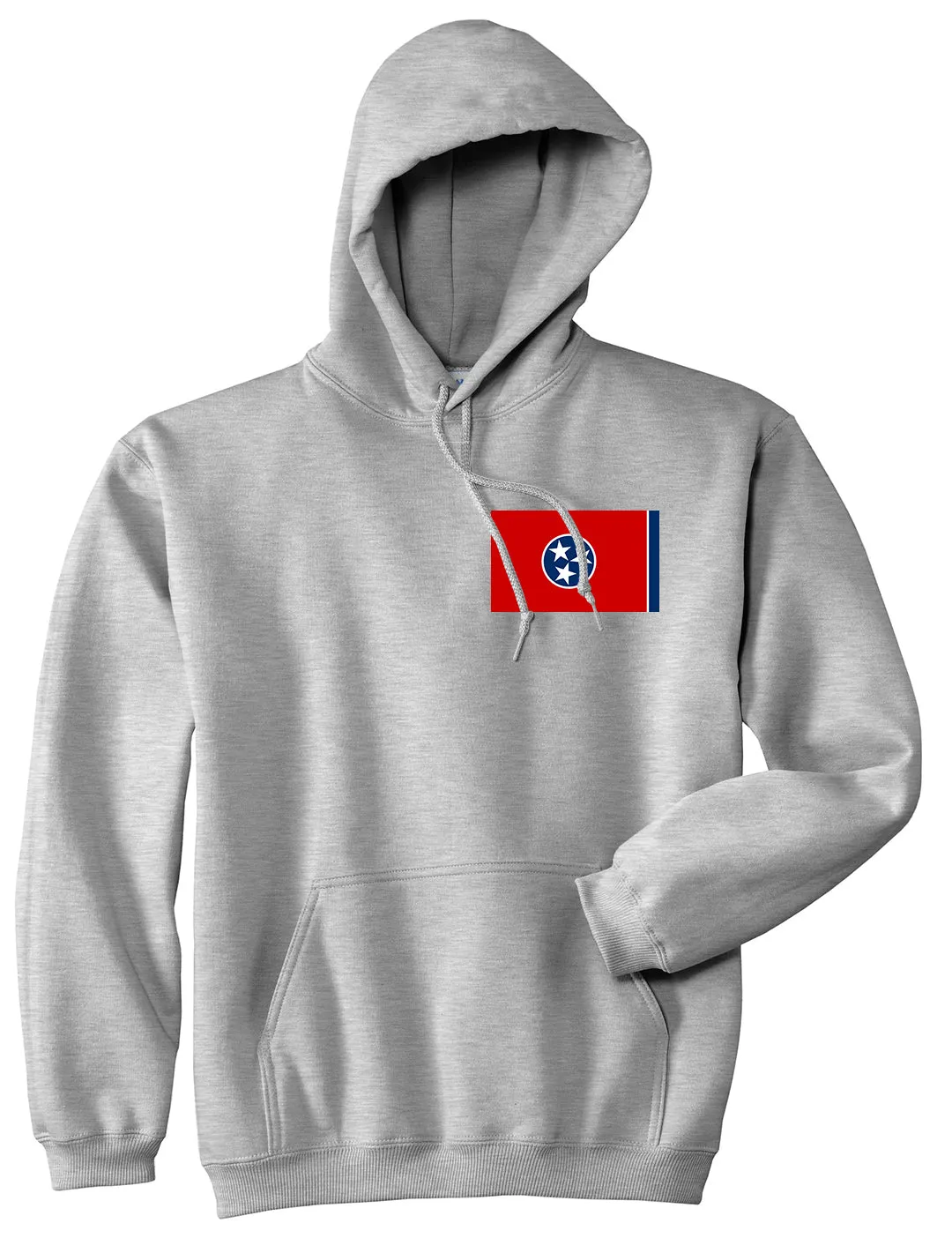 Tennessee State Flag TN Chest Mens Pullover Hoodie