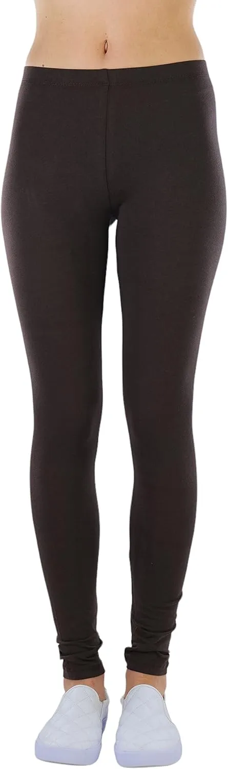 ToBeInStyle Women's Skinny Fit Cotton Full Length Leggings Tights - Regular and Plus Sizes