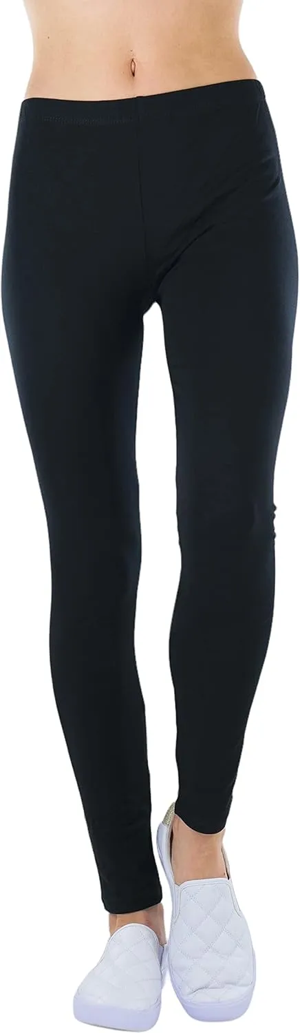 ToBeInStyle Women's Skinny Fit Cotton Full Length Leggings Tights - Regular and Plus Sizes