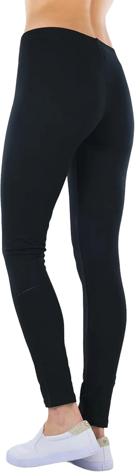 ToBeInStyle Women's Skinny Fit Cotton Full Length Leggings Tights - Regular and Plus Sizes