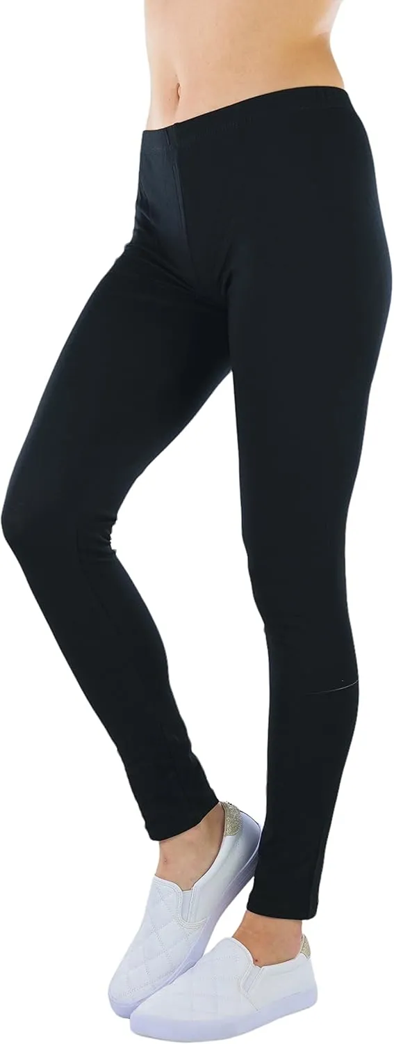 ToBeInStyle Women's Skinny Fit Cotton Full Length Leggings Tights - Regular and Plus Sizes