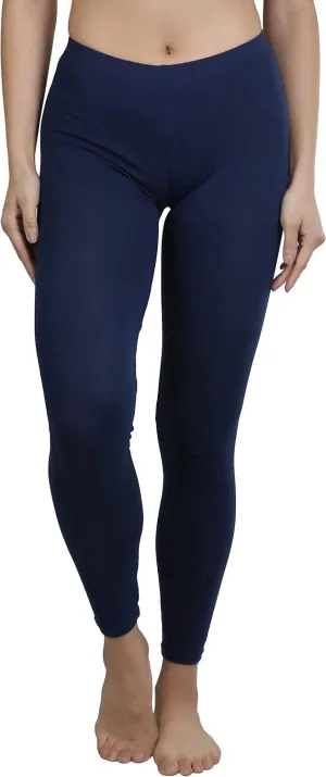 ToBeInStyle Women's Skinny Fit Cotton Full Length Leggings Tights - Regular and Plus Sizes