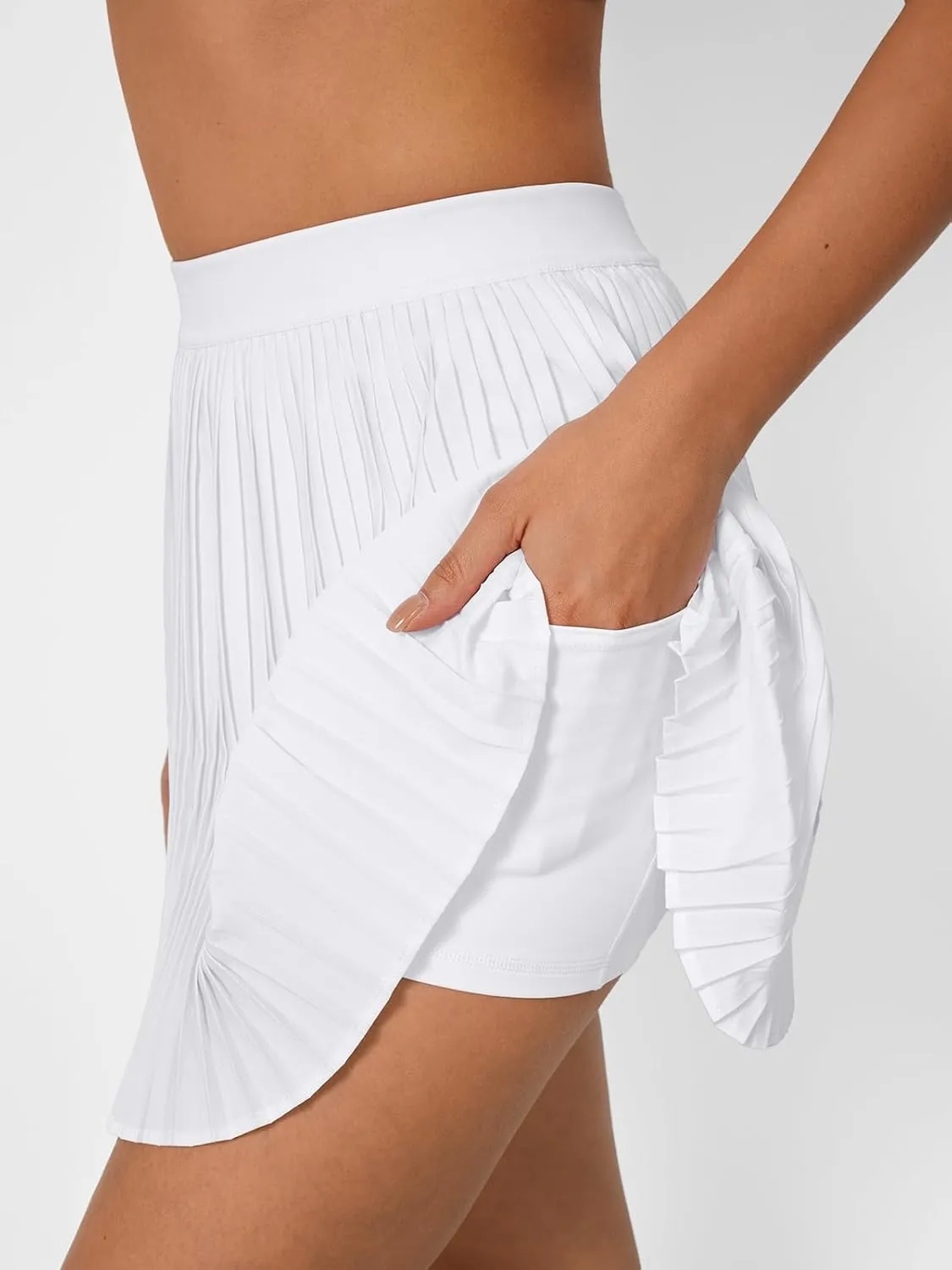 Trendy Queen Women's Pleated Tennis Skirt with Shorts Underneath High Waisted Athletic Skorts with Pockets 2025 Golf Outfits