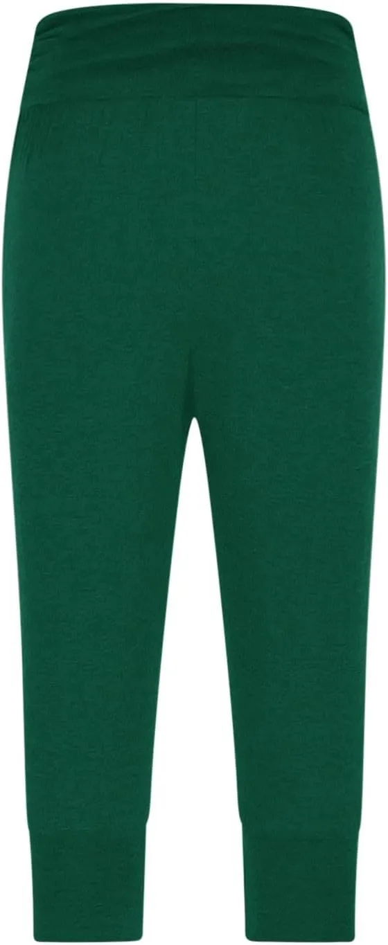 TUNUSKAT Capri Pants for Women Casual Ruched High Waist Cropped Trousers Stretchy Loose Joggers Pants Soft Lounge Sweatpants