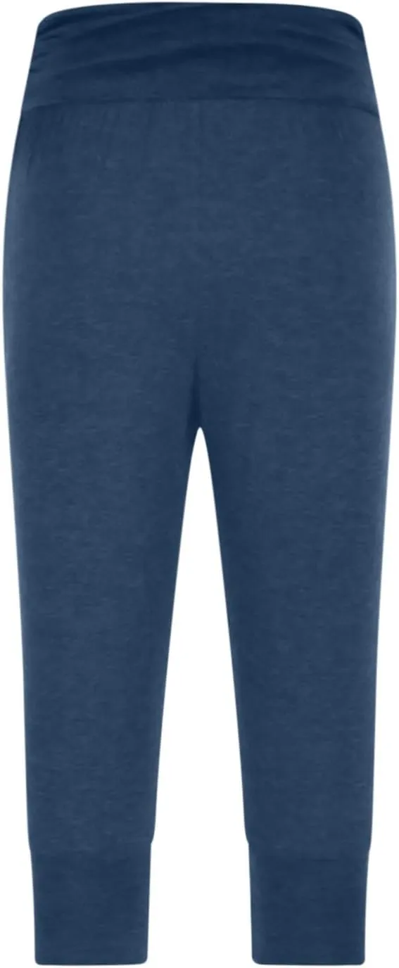 TUNUSKAT Capri Pants for Women Casual Ruched High Waist Cropped Trousers Stretchy Loose Joggers Pants Soft Lounge Sweatpants