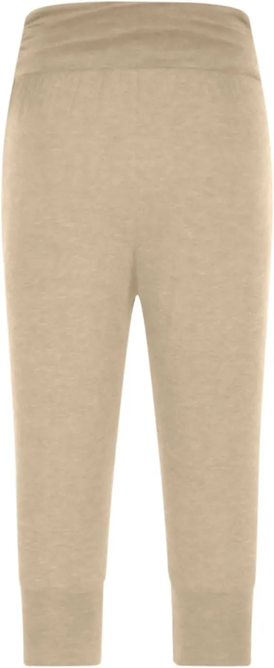 TUNUSKAT Capri Pants for Women Casual Ruched High Waist Cropped Trousers Stretchy Loose Joggers Pants Soft Lounge Sweatpants