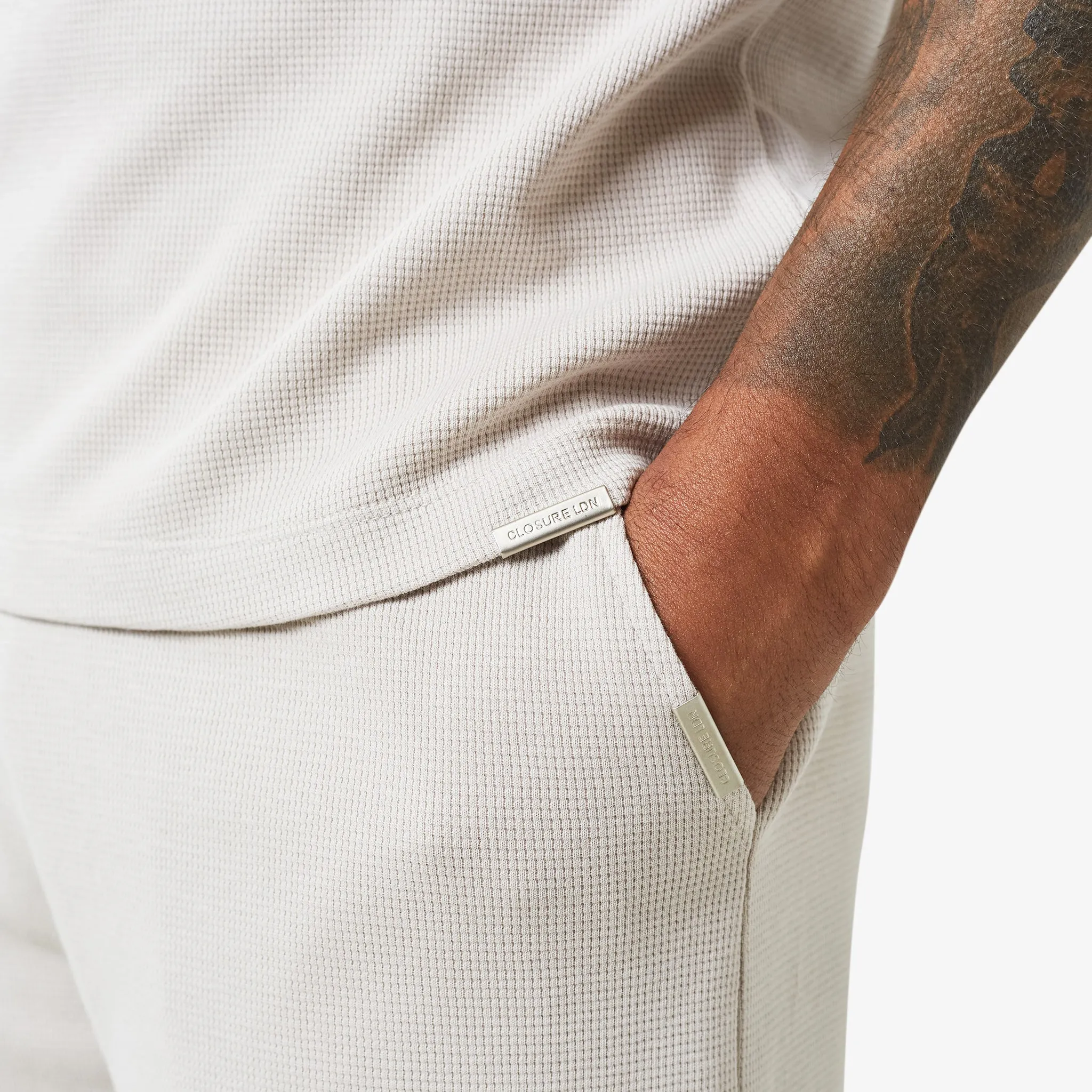 Waffle Twinset | Stone