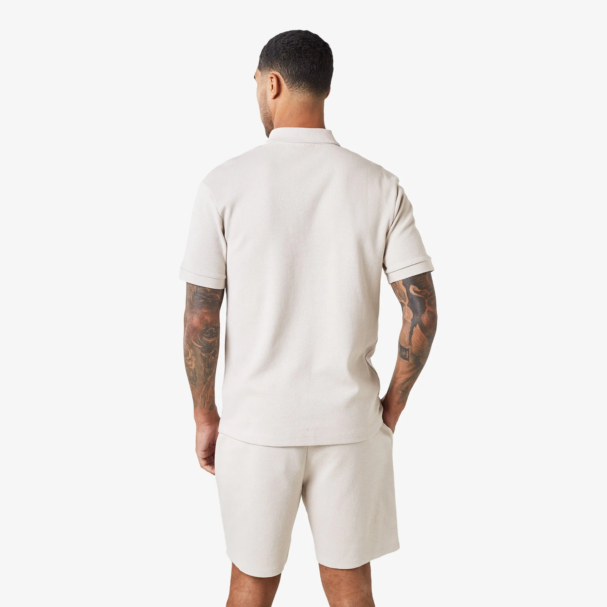 Waffle Twinset | Stone