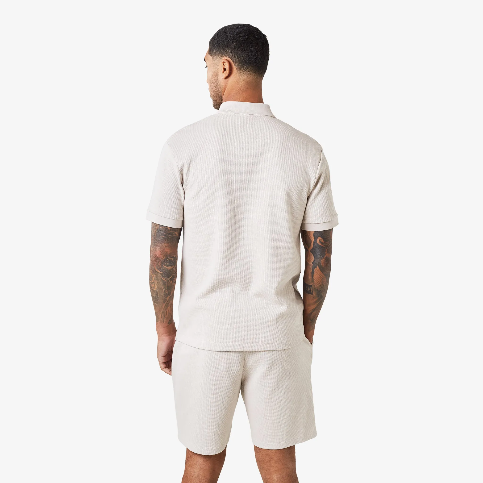 Waffle Twinset | Stone
