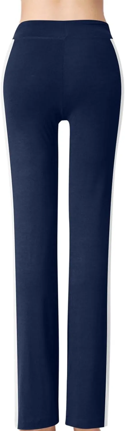 Women Comfy Soft Modal Pajama Pants Wide Leg Drawstring High Waist Stretchy Yoga Trouser Striped Casual Lounge Pant