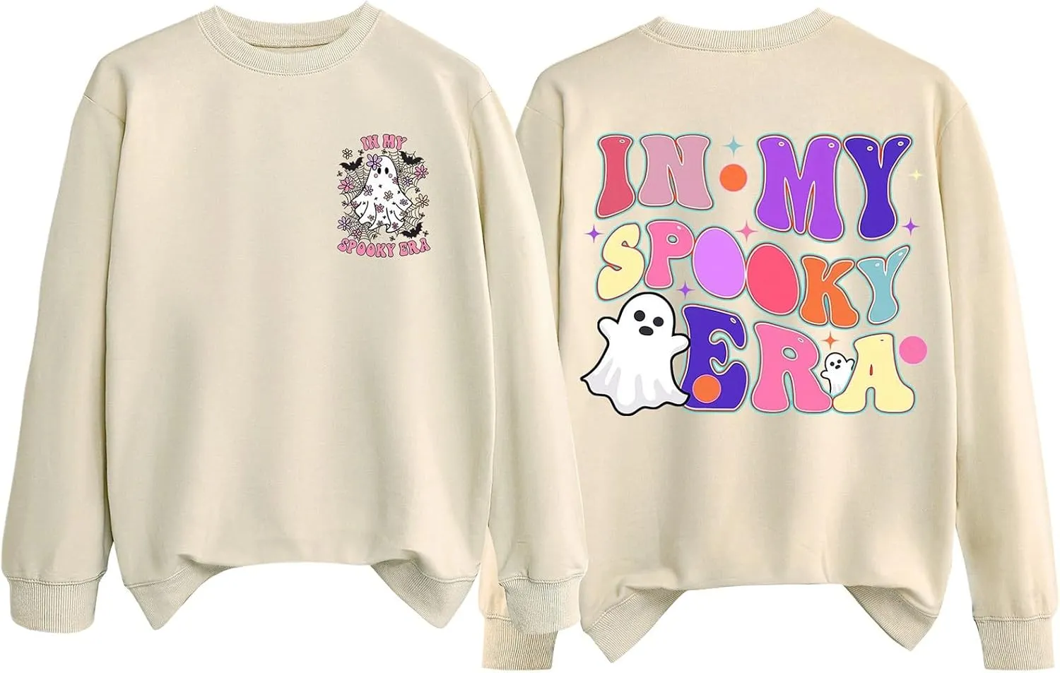 Women Sweater Printed Halloween Pullover Hoodie No Hoodie Casual Fit Basics Womens Clothing Women Lightweight