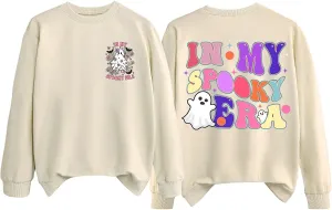 Women Sweater Printed Halloween Pullover Hoodie No Hoodie Casual Fit Basics Womens Clothing Women Lightweight