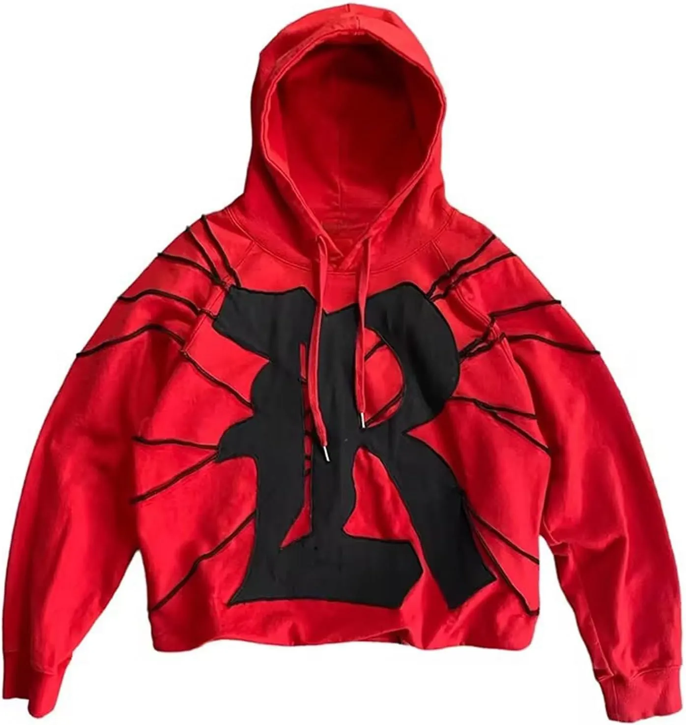 Women Y2k Graphic Hoodie Spider Letter Print Oversized Pullover Sweatshirt Long Sleeve Aesthetic Hoodies Streetwear
