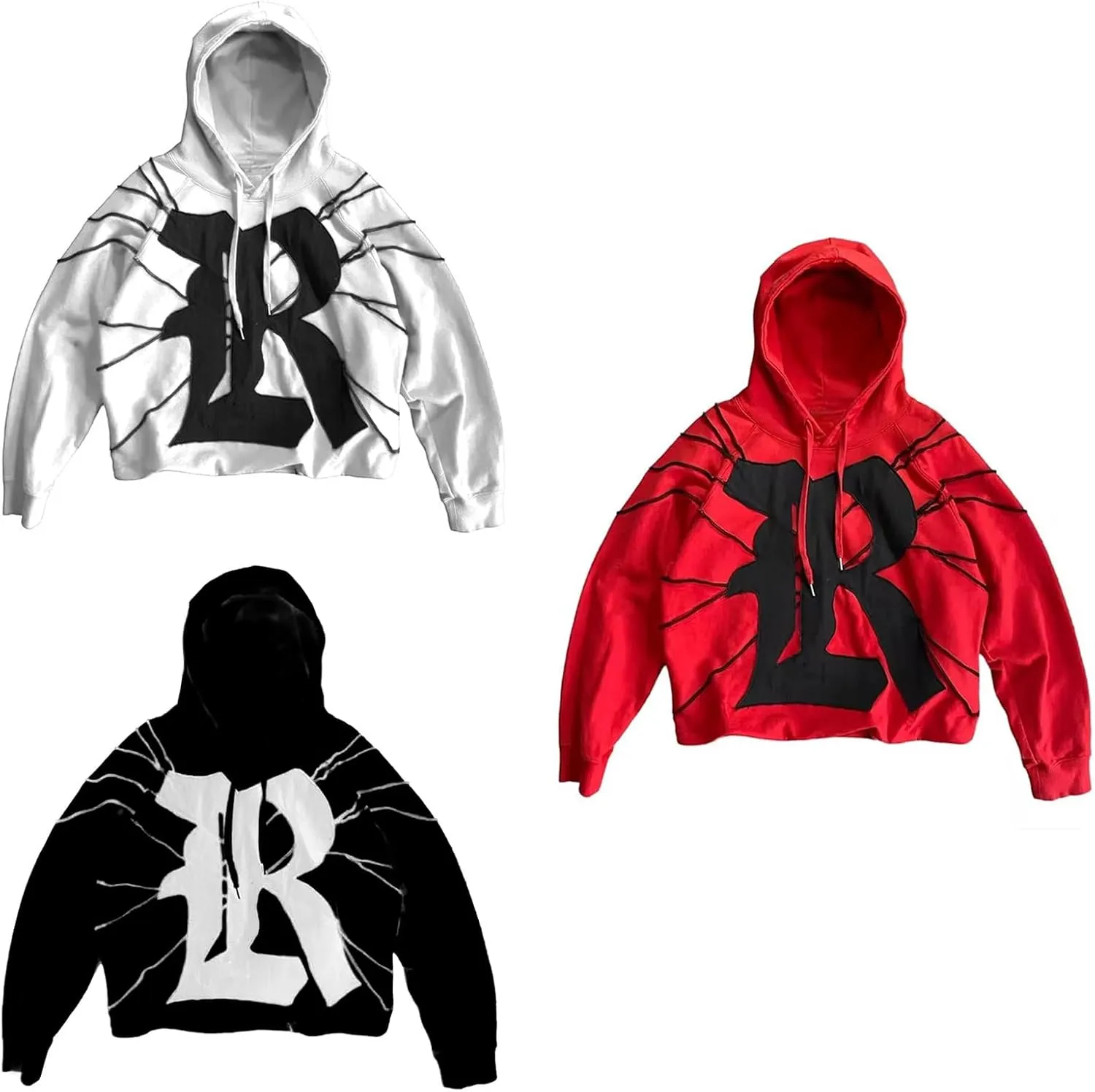 Women Y2k Graphic Hoodie Spider Letter Print Oversized Pullover Sweatshirt Long Sleeve Aesthetic Hoodies Streetwear
