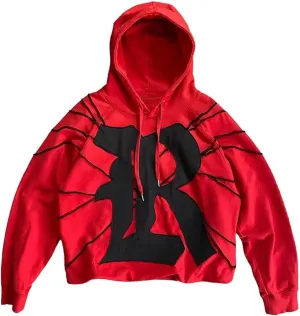 Women Y2k Graphic Hoodie Spider Letter Print Oversized Pullover Sweatshirt Long Sleeve Aesthetic Hoodies Streetwear