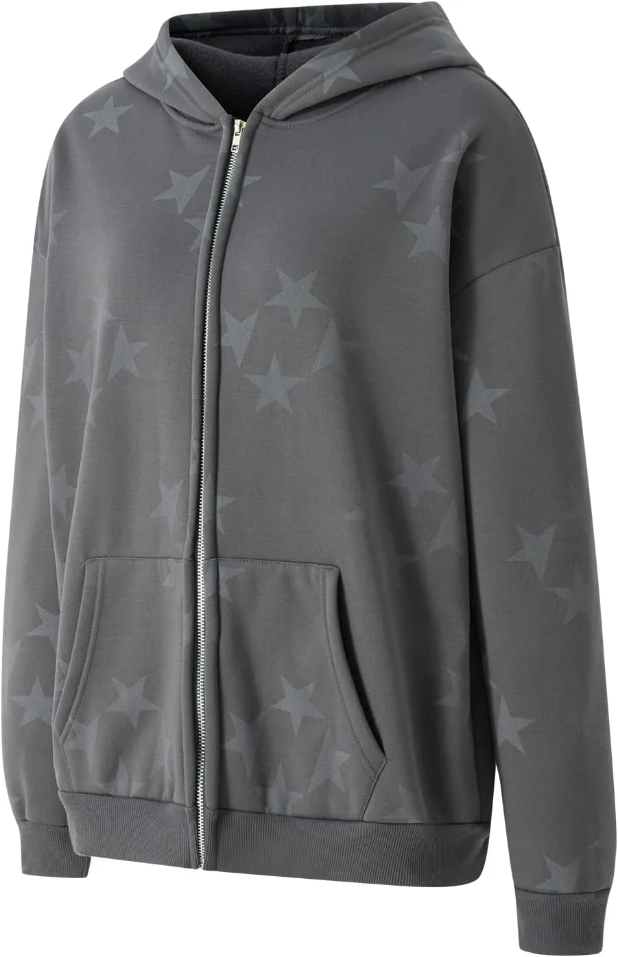Women Y2k Zip Up Hoodies Star Skull Graphic Long Sleeve Jackets Hip Hop Harajuku Goth Oversized Hooded Sweatshirt