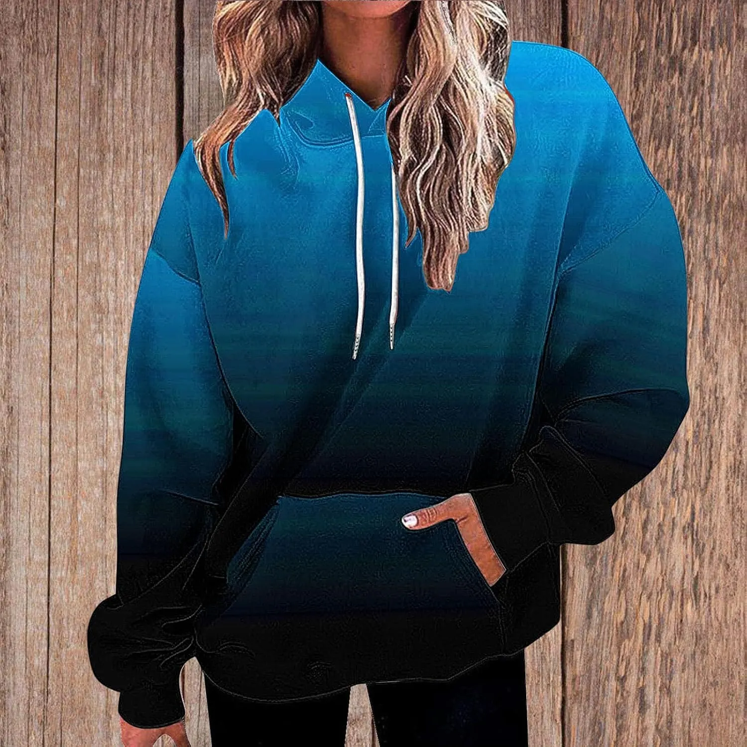 Women's 2025 Retro Tie Dye Drawstring Hoodies y2k Oversized Sweatshirts Drop Shoulder Long Sleeve Pullover Hoody Tops