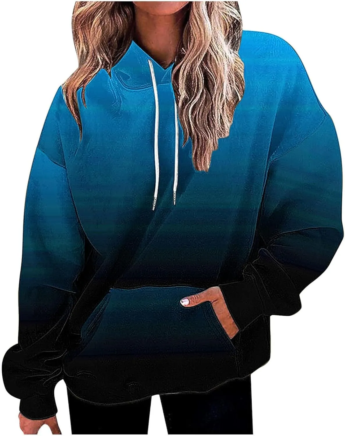 Women's 2025 Retro Tie Dye Drawstring Hoodies y2k Oversized Sweatshirts Drop Shoulder Long Sleeve Pullover Hoody Tops