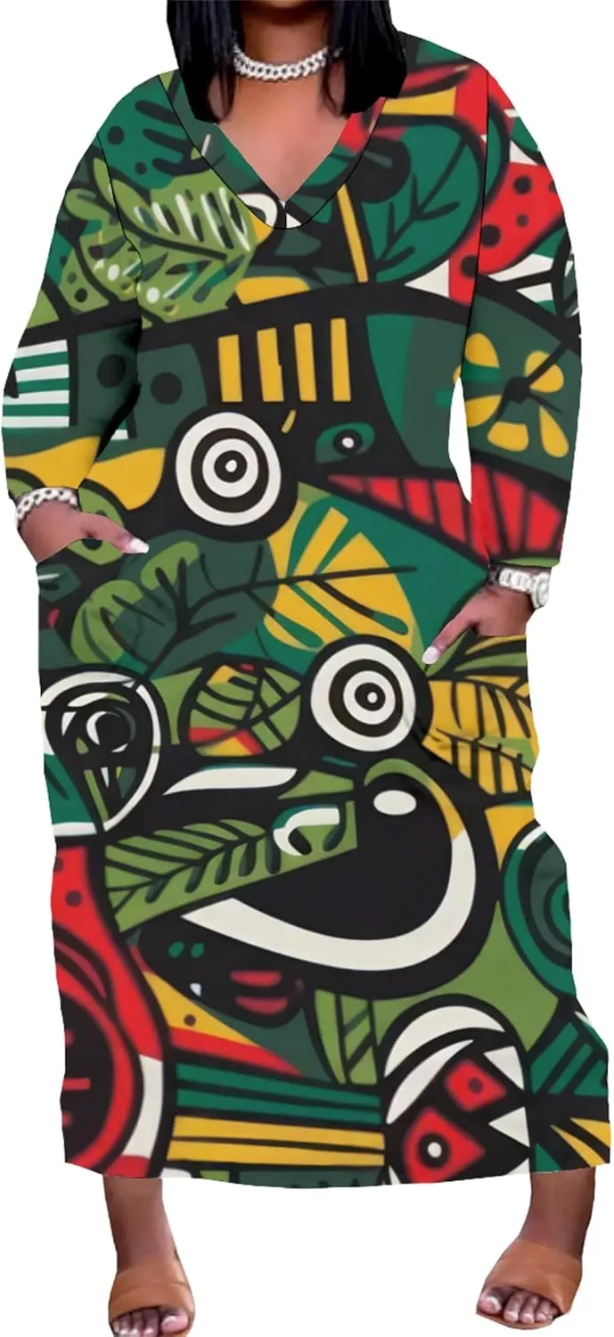 Womens African Dresses Sexy Casual T Shirt Dresses Oversized Baggy Summer Sundress