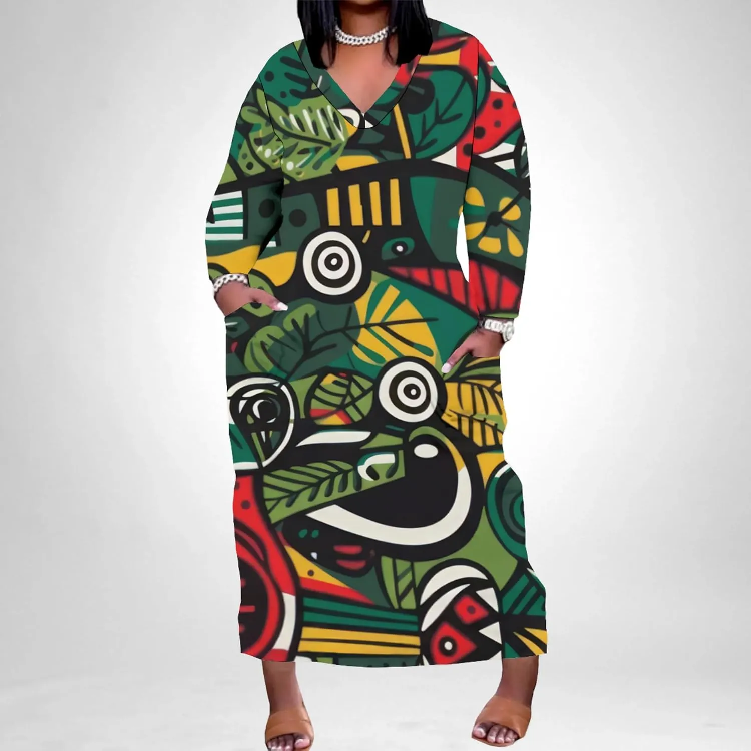 Womens African Dresses Sexy Casual T Shirt Dresses Oversized Baggy Summer Sundress