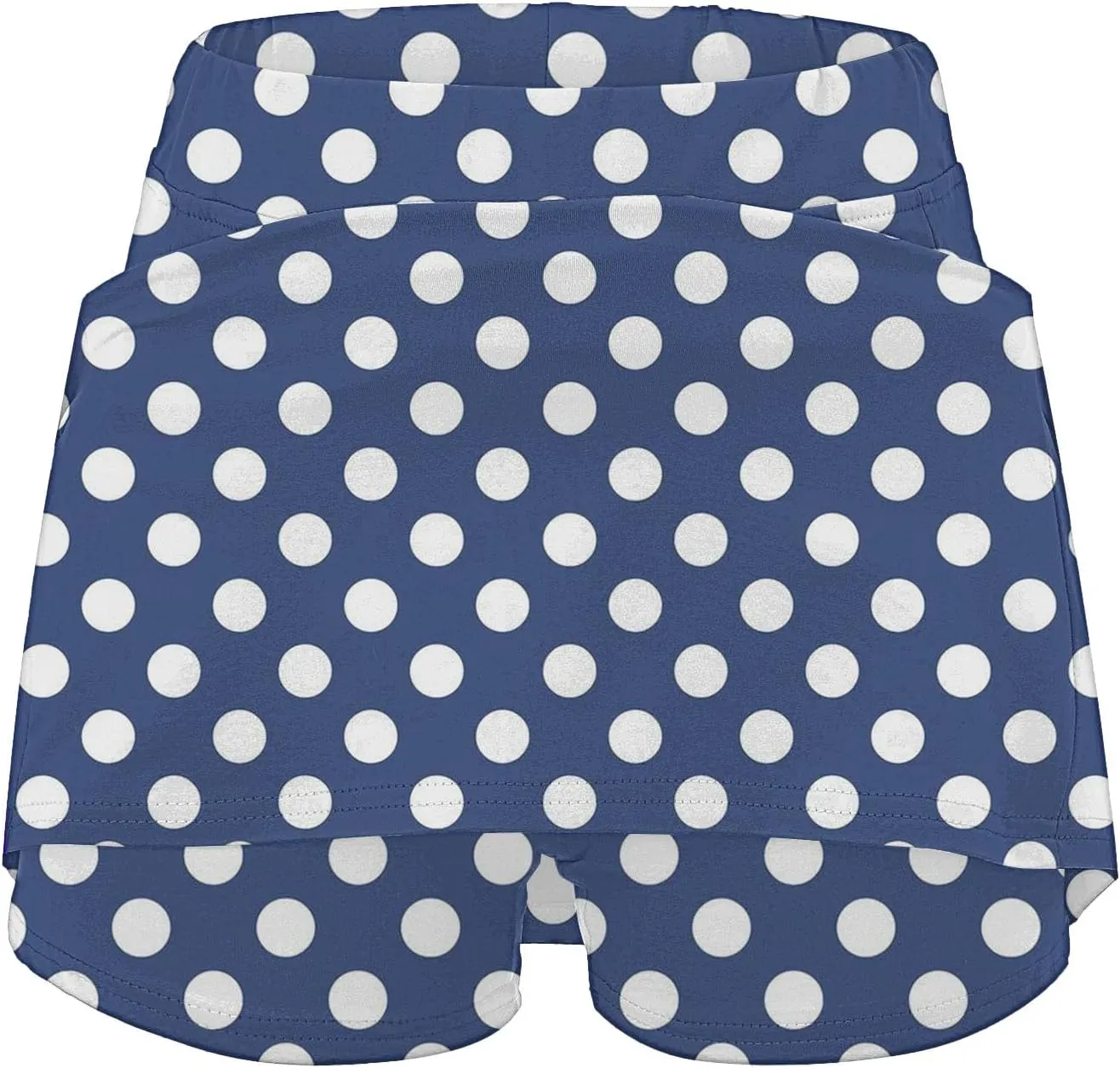 Womens Athletic Skorts with Pockets,High Waisted Tennis Skorts Polka Dot Print Golf Yoga Culottes Shorts Skirt
